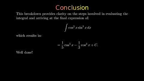 How to Evaluate ∫ cos²(x) sin³(x) dx Using Substitution: Step-by-Step Guide
