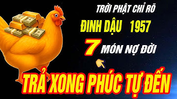 Thần phật chỉ rõ Tuổi ĐINH DẬU 1957 có 7 món nợ đời Trả xong rồi Hậu vận CỰC SƯỚNG CỰC GIÀU CÓ