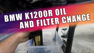 BMW K1200R Oil and Filter Change