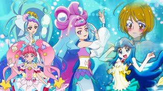 Pretty Cure! All Mermaid Transformations!