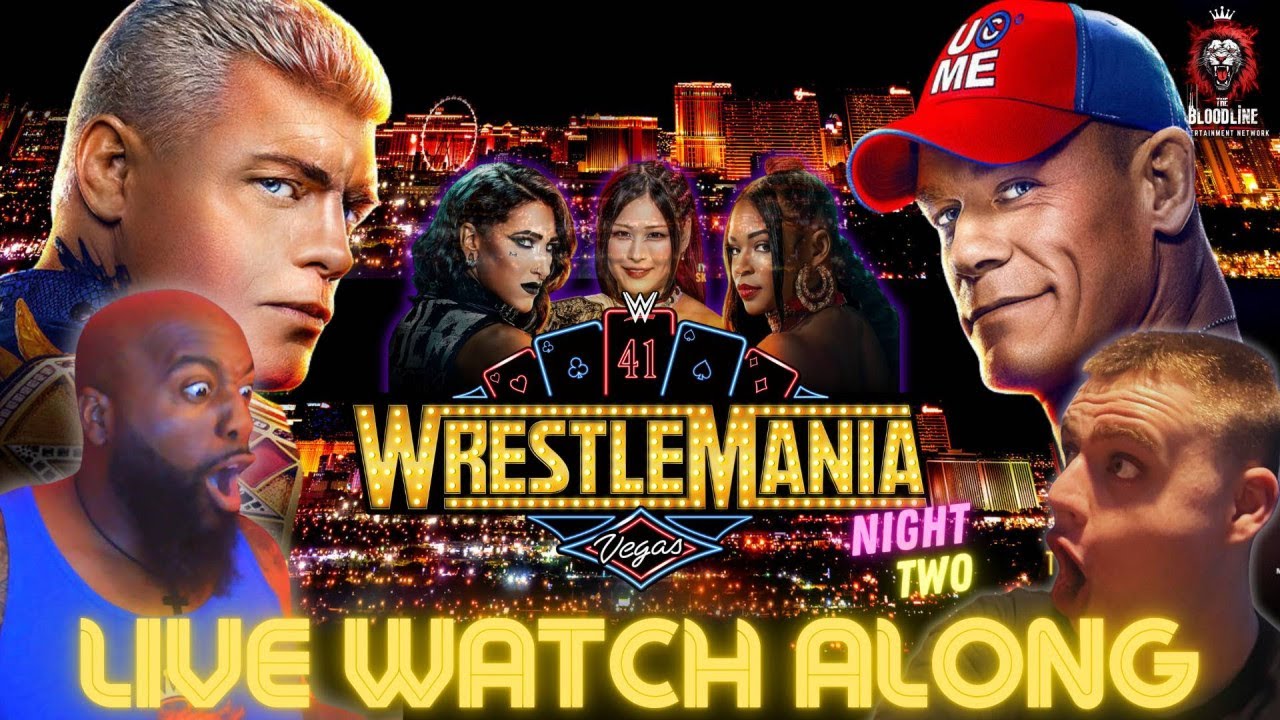 🩸 Wrestlemania 41 Night 2 Live Stream | Watch Party & Reactions  #wrestlemania #TheRock