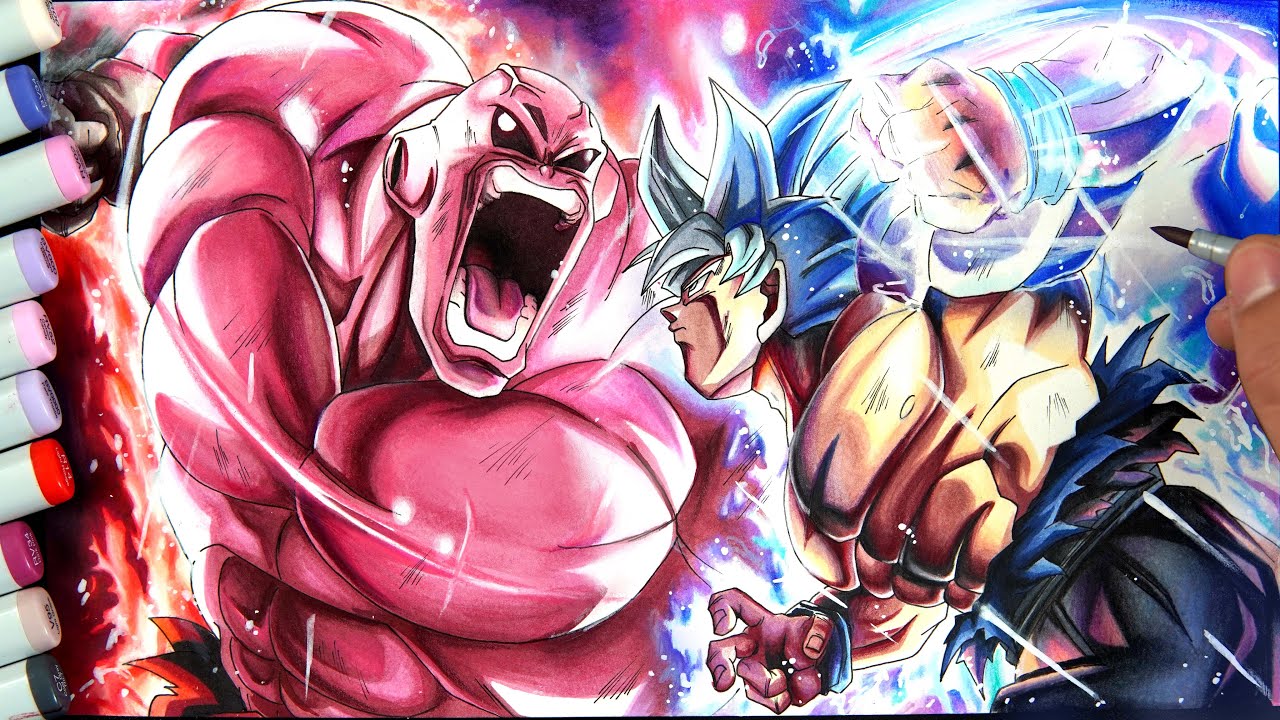 Speed Drawing - Goku Ultra Instinct!! ( Goku vs Jiren ) 