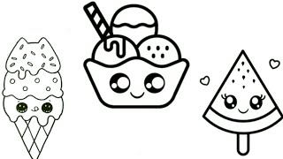كيف ترسم آيس كريم كيوت وسهل خطوه بخطوه | رسم سهل | How to draw an ice cream very easy | تعليم الرسم
