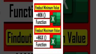 Maximum and Minimum Formula in Excel | Max and Min Formula #shorts #computer #excel #reels  #video