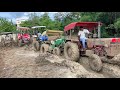 Tractor Power Test in Deep Mud Mahindra Arjun Novo New Holland Eicher 485 John Deere Tractor show