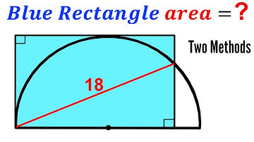 Can you find area of the Blue shaded Rectangle? | (Two Methods) | #math #maths | #geometry