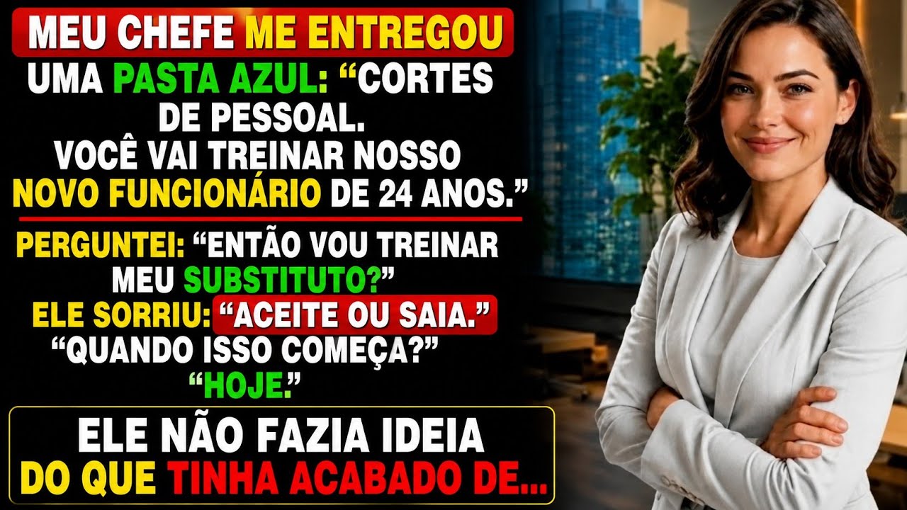 Estava eu a treinar a minha substituta, uma miúda de 24 anos que mal sabia ligar um computador, quando o meu supervisor me chamou ao escritório e me disse, com um sorriso paternalista: “Ela é o...