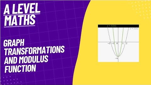 Graph Transformations and Modulus Functions- A Level Maths