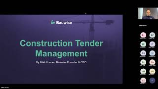 ENG Bauwise Launch Webinar — Construction Tender Management
