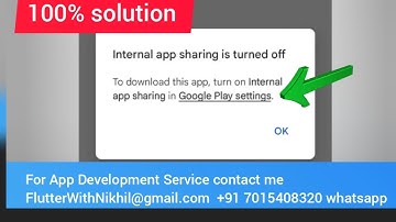 Internal App sharing | Google Play console | 100% Problem solve