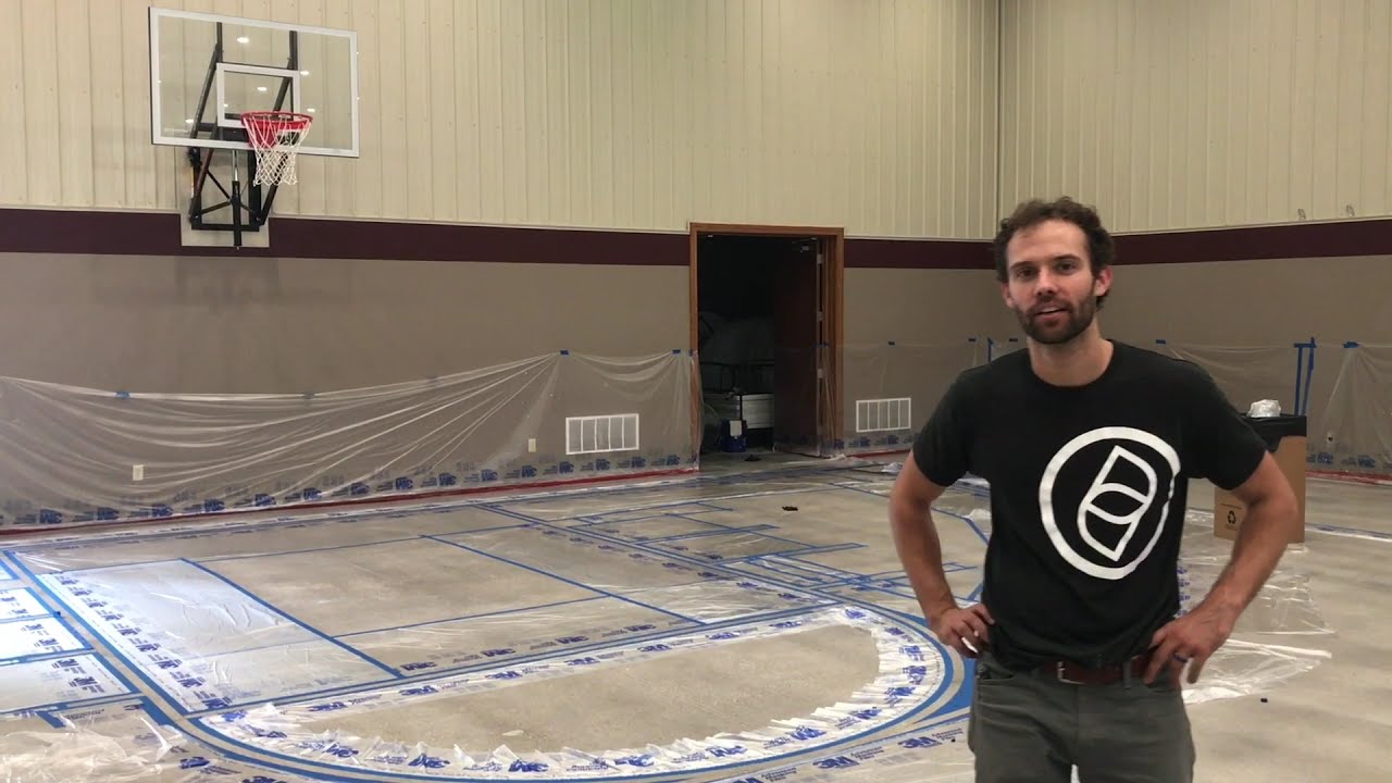 Dyed Basketball Court Lines