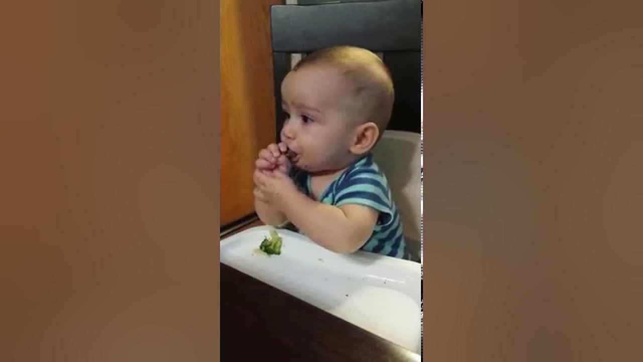 Baby led weaning Max eating steak YouTube