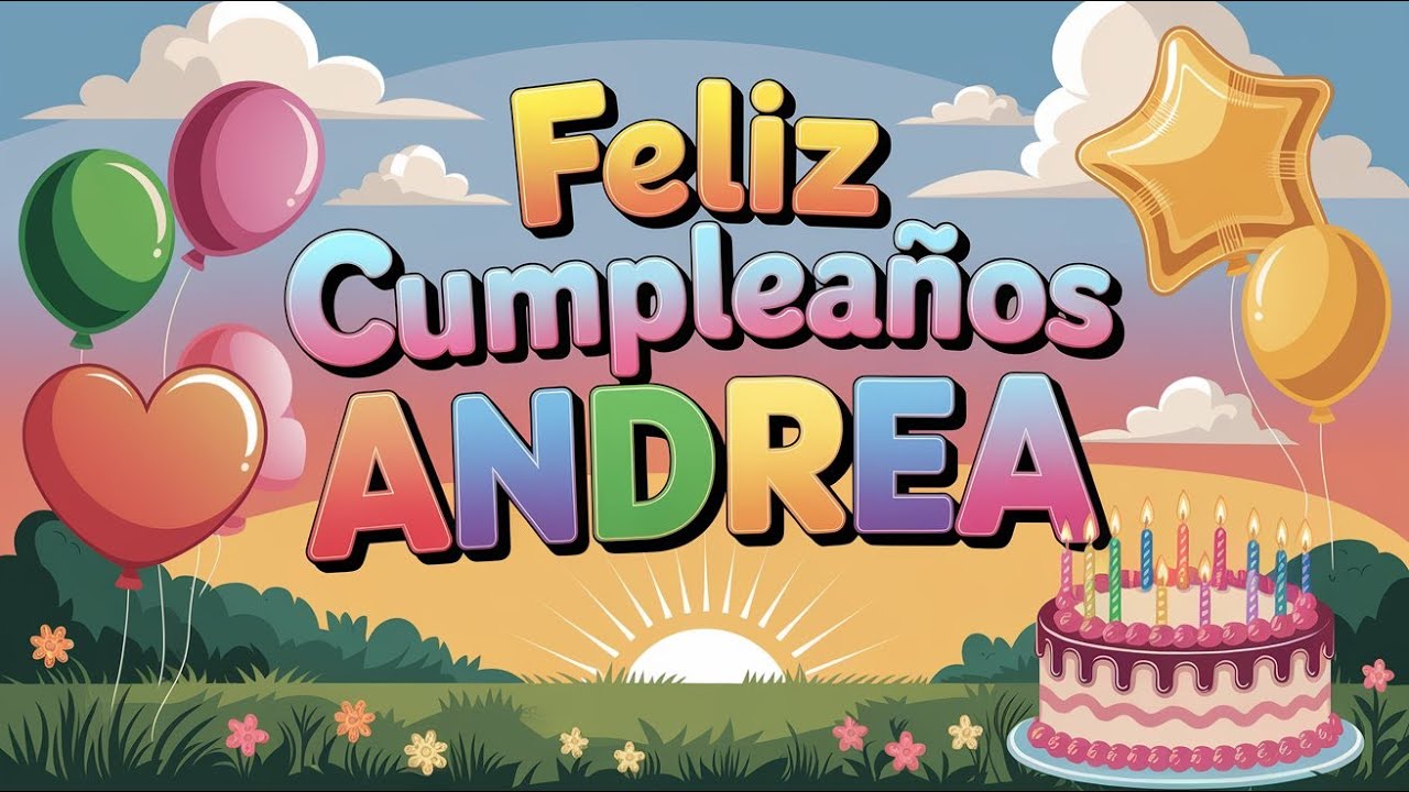 Canción de Cumpleaños para Andrea - Música Personalizada para Andrea – ¡Feliz Cumpleaños Andrea!