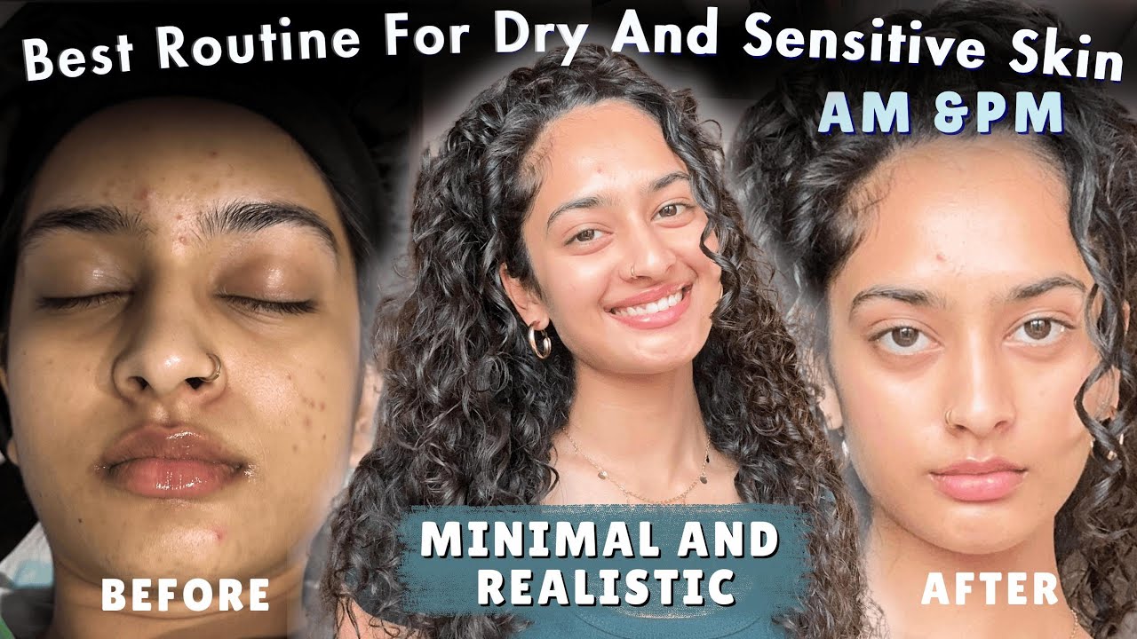 Dewy skincare routine for dry and sensitive skin (NO BS!) Minimal & fragrance free skincare