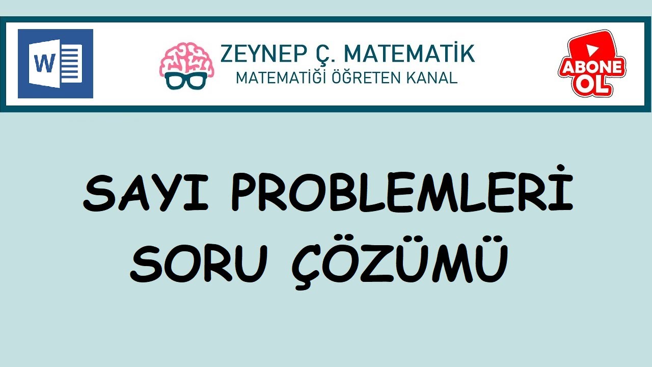 SINAV KAZANDIRAN SORULAR -SAYI PROBLEMLERİ SORU ÇÖZÜMÜ-KPSS,TYT,ALES,DGS