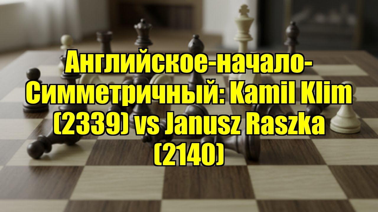 Английское-начало-Симметричный: Kamil Klim (2339) vs Janusz Raszka (2140)