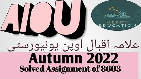 AIOU curriculum development 8603 assignment # 1 with oddity education