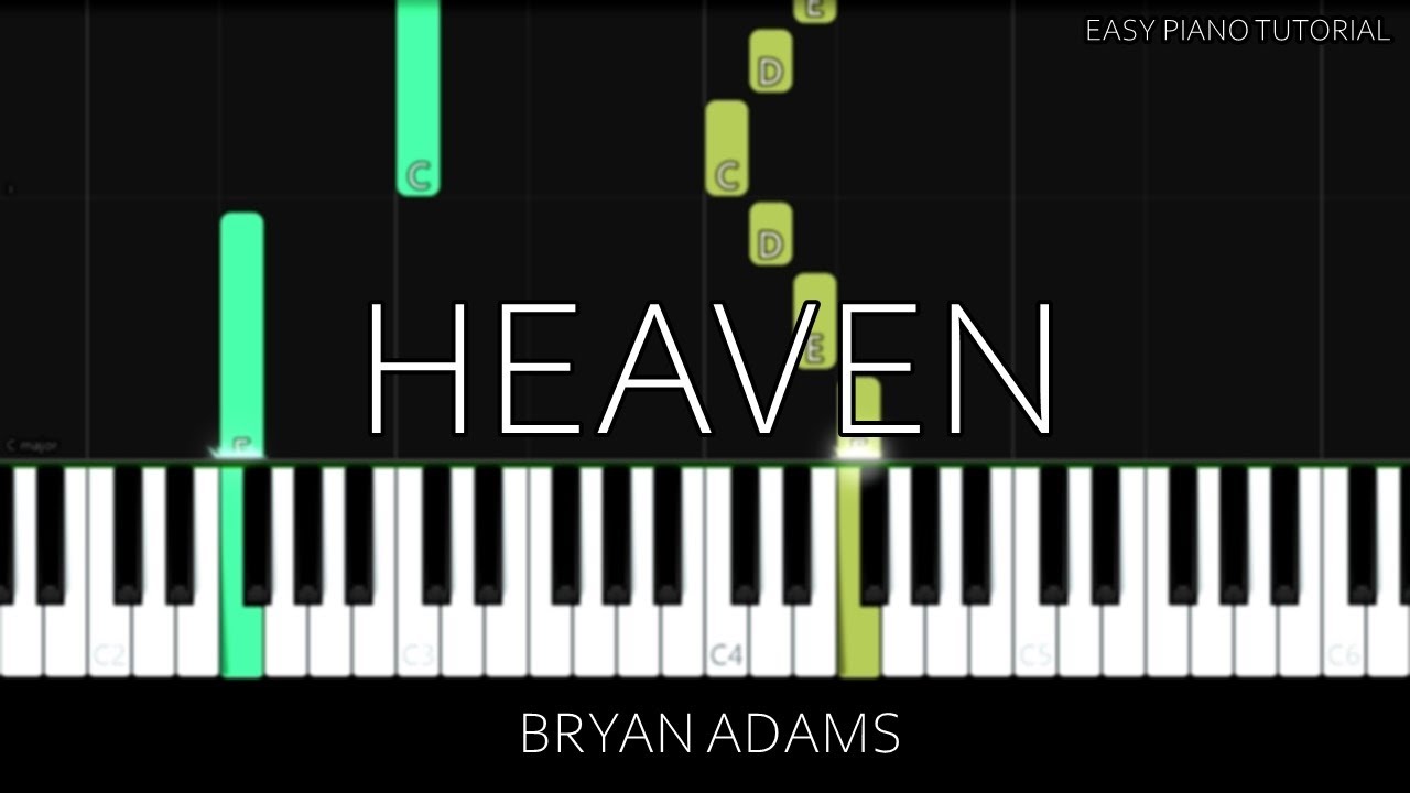 how to play heaven by bryan adams on piano