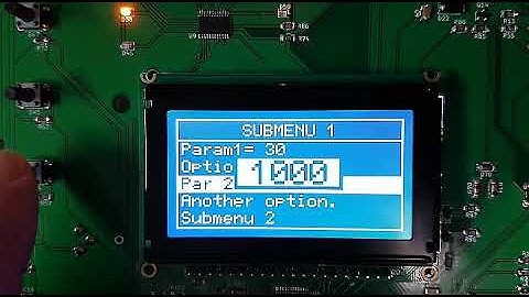 Simple menu system for graphics LCD 128x64 px