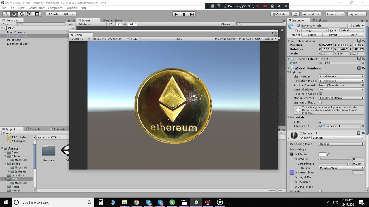 Ethereum 3D model - lowpoly, FBX & OBJ