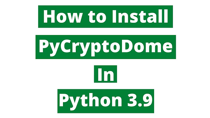 How to Install Pycryptodome (Crypto) in Python 3.9 | Python Tutorials |  2021