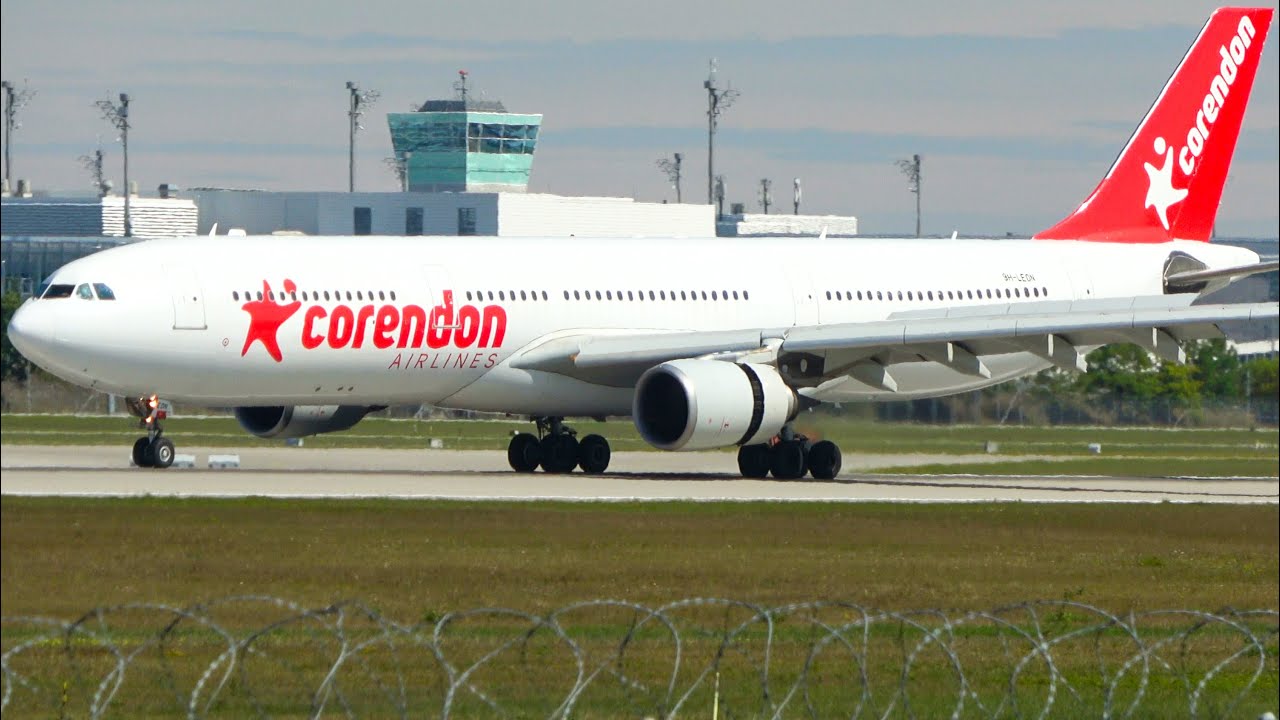 [4K] Corendon Airlines Airbus A330-300 (9H-LEON) Arrival and Taxiing at Munich Airport!