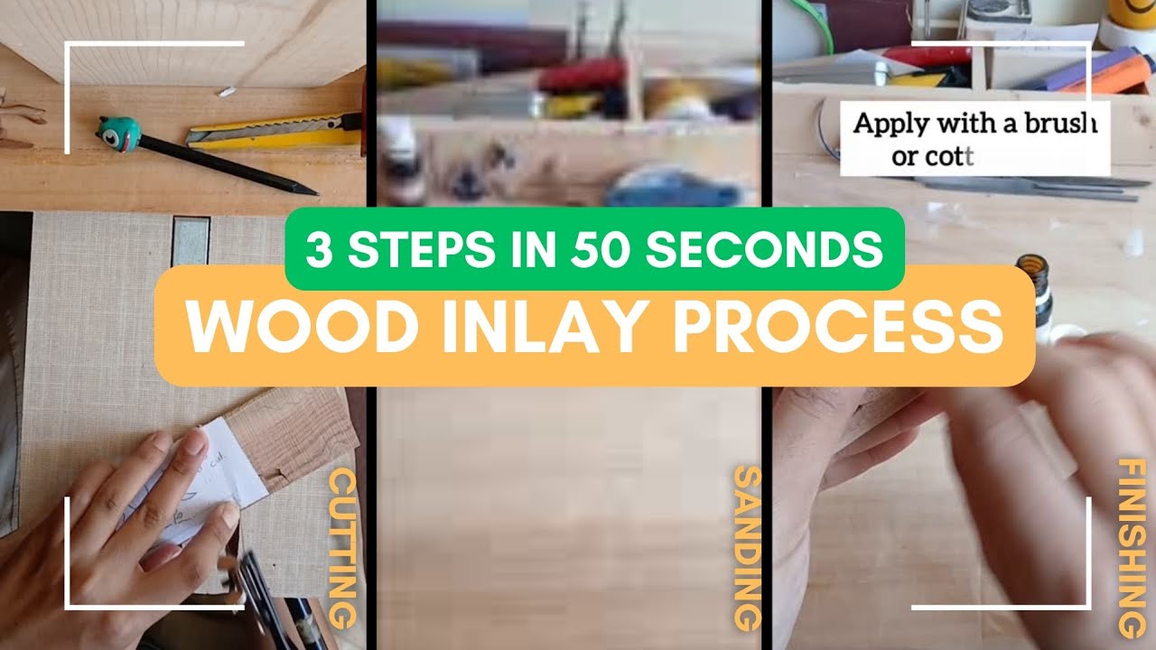 Bone Inlay Process Wood Inlay Process – 3 Steps in 50 Seconds. - YouTube