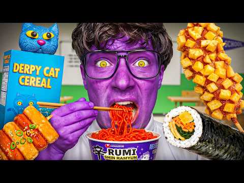 Caçadores de Demónios do K-pop vs. Comida da Escola