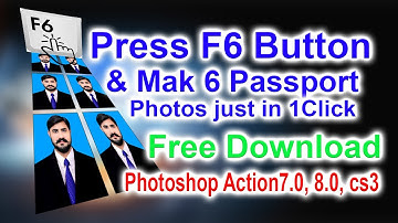 Just 1 Click & Make 6 Automatic Passport Size Photo Free Action For Photoshop 7.0, 8.0, & CS3