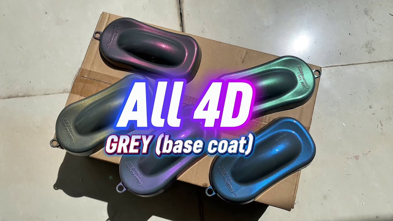 Все 4D цвета самурайской краски с серым базовым слоем (104+4D)