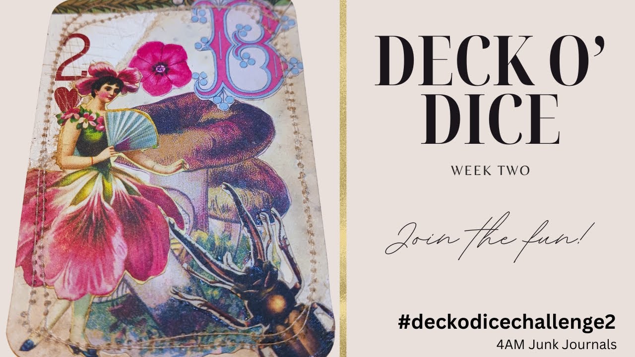 Deck o Dice Challenge - Week Two - Six "Prompts", One small Card - One Great Collage! Loving this!