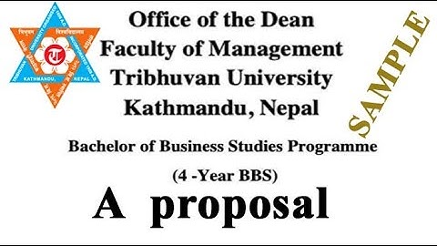 Research proposal format for BBS 4th year||BBS 4th year Proposal Format