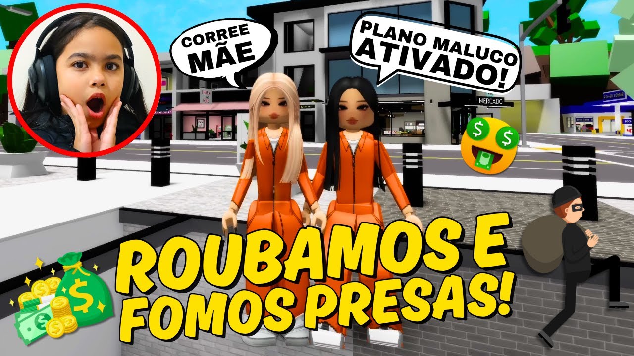 Fui assaltar um banco com a minha MÃE, se surpreenda com o FINAL! - Brookhaven - ROBLOX 😱🚔