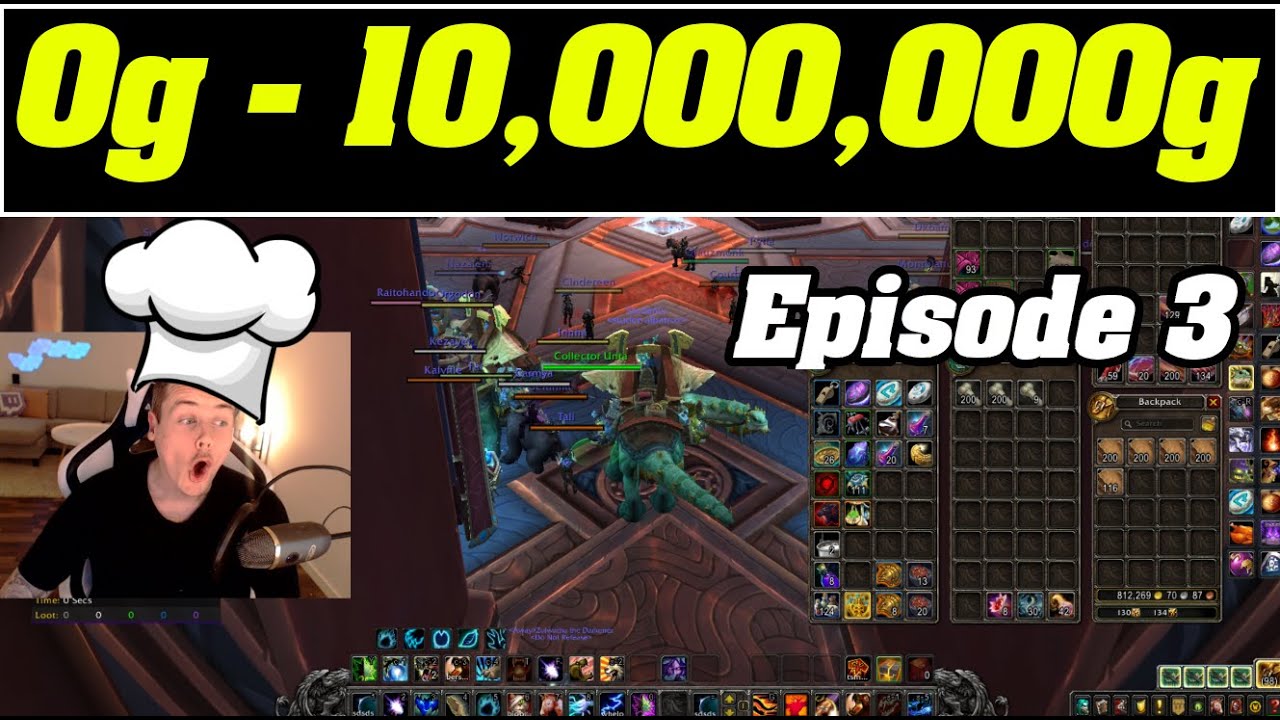 Cooking Is INSANE Gold! 0g 10,000,000g In Shadowlands Episode 3 YouTube