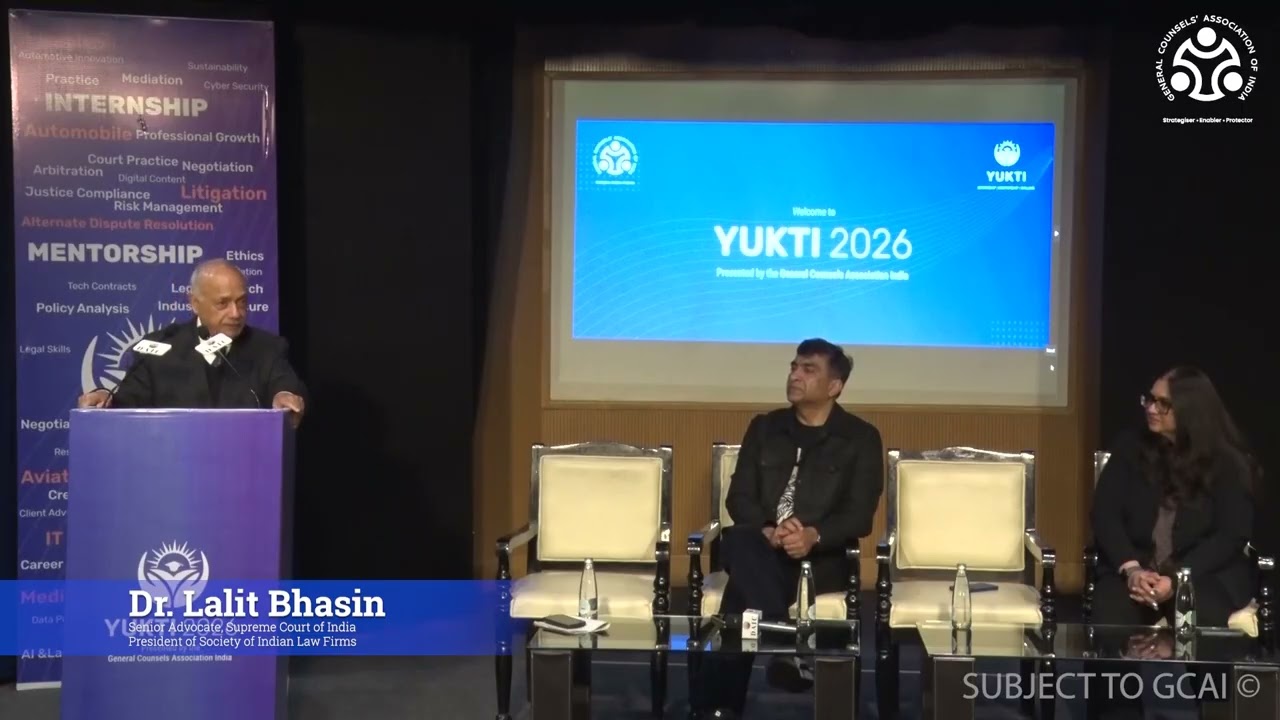 YUKTI 2026: Address by Dr Lalit Bhasin, Sr Advocate and President SILF