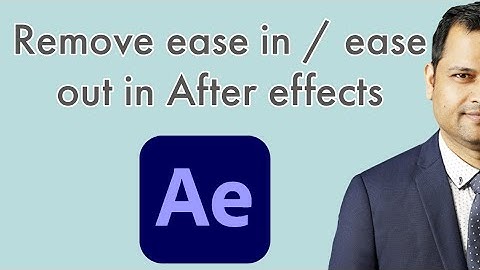 How to remove easy ease in  | undo or turn off easy ease in Adobe After Effects