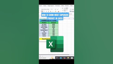 How to find Most Expensive Product in Data🔥||Advance Excel😎||#shorts #excel #exceltips #computer