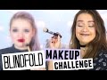 BLINDFOLDED MAKEUP CHALLENGE ft EmmasRectangle! | sophdoesnails