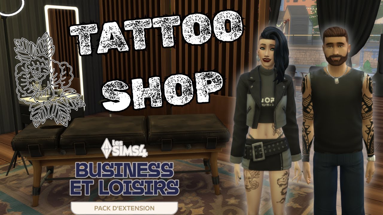 Un salon de TATOUAGE uniquement JEU de BASE et Business & Loisirs à Nordhaven | Sims 4