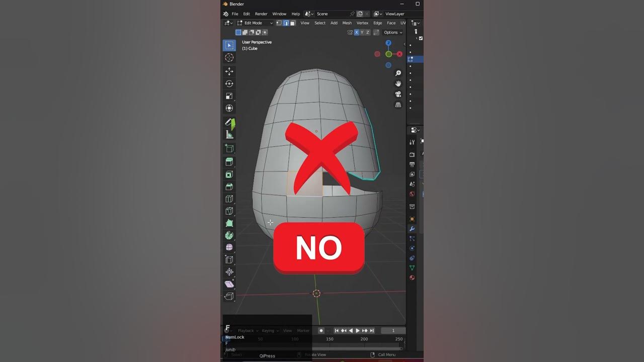 Right way to fill in blender trick blender 3dcharacter 3dblendered 
