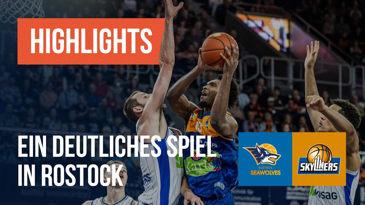 Ein deutliches Spiel! ROSTOCK SEAWOLVES - SKYLINERS Frankfurt - BBL Highlights
