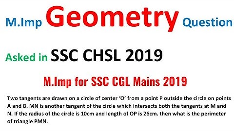 Most Important Geometry Question asked in SSC CHSL 2019 by Rohit Tripathi