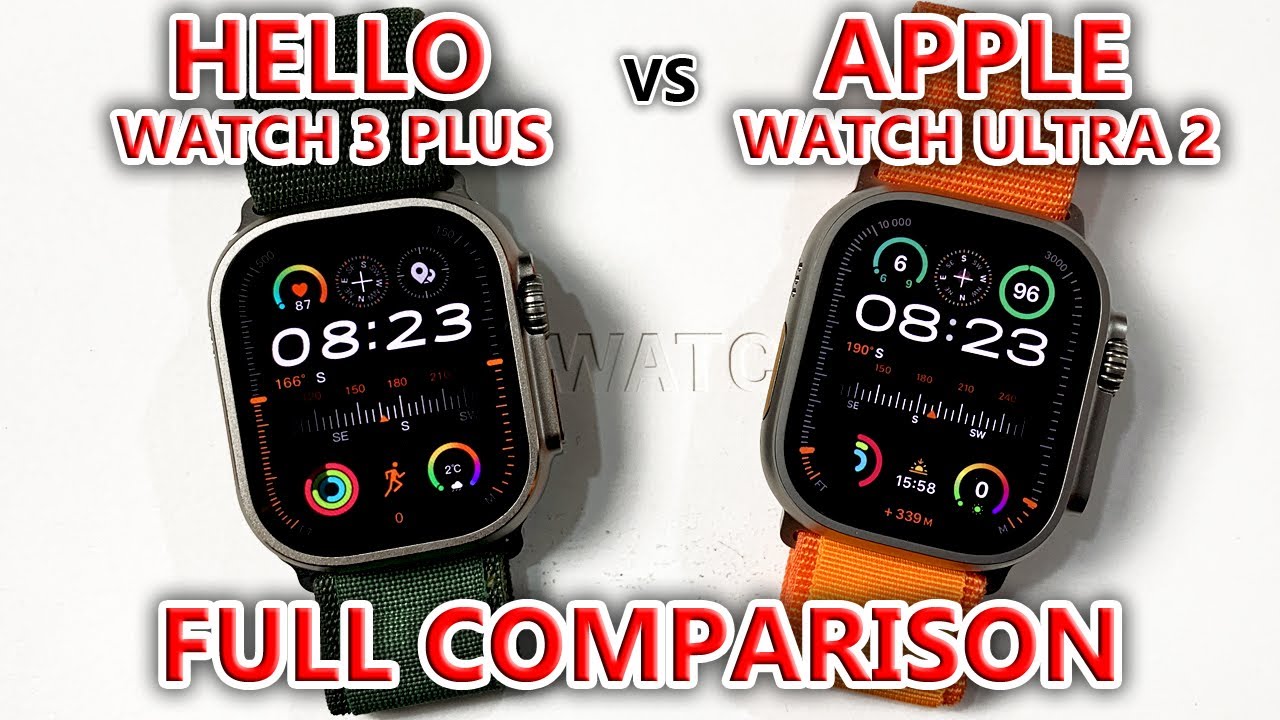 Hello Watch 3 Plus vs Original Apple Watch Ultra 2 - FULL COMPARISON!  (watchOS 10, 4GB Storage) 