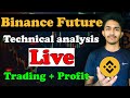 Binance Futures Live Profit & Tech Analysis | සිංහල