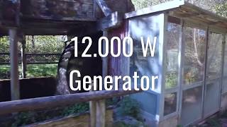Hydro electric water wheel with generator in Egloffstein
