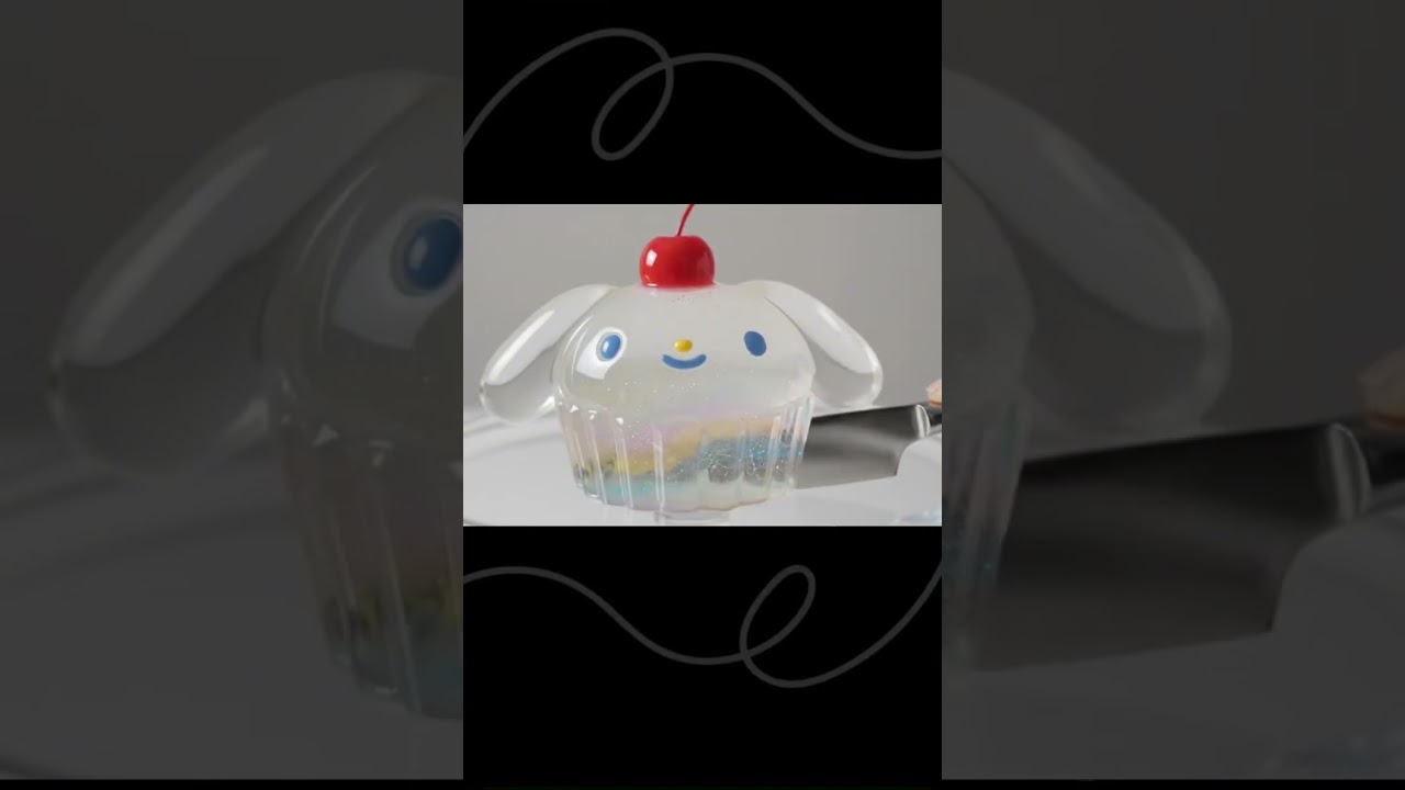 Cutting a Cherry Character Jelly Cup | Satisfying ASMR