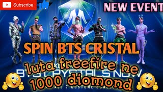 NEW BTS BUNDLE CRYSTAL SPIN 1000 DIOMOND JYA 😭 LUTA FREEFIRE NE #freefire #bts #crystals #video