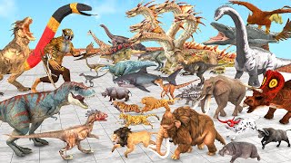 EVERY UNIT DEATH RUN vs Dinosaurs Animals Mammals Reptiles Aquatic in Animal Revolt Battle Simulator