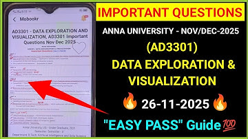 AD3301 Data exploration & visualization | important Questions | UPDATED IN APP |Anna University New