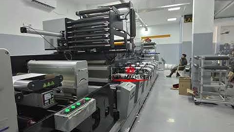An 8-color flexographic printing press is being used for printing at a factory in Libya.
